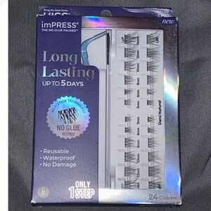 Kiss imPRESS No Glue False Press On Eyelash Clusters Demi Natural No Glue Needed